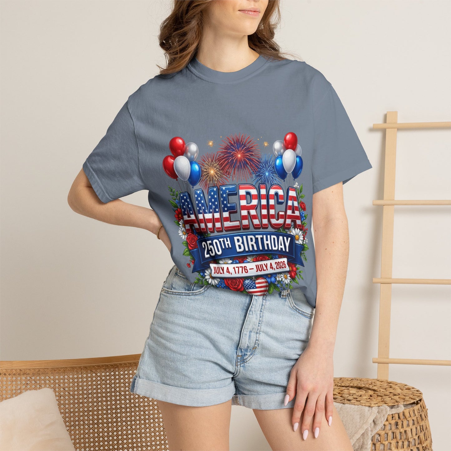 America 250th Birthday T-Shirt – July 4th 1776–2026 Patriotic Tee