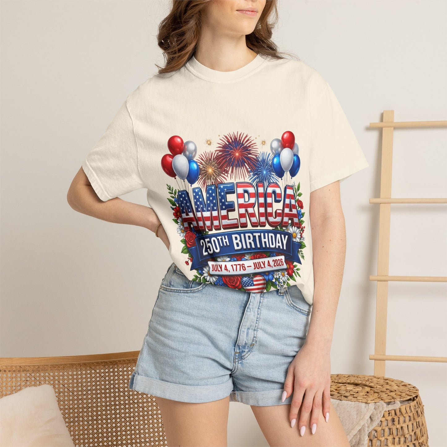 America 250th Birthday T-Shirt – July 4th 1776–2026 Patriotic Tee